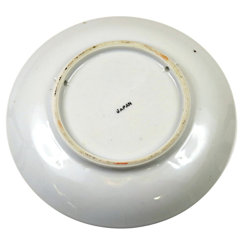 Signed Japanese Scenic Saucer Hand-Painted Landscape 1920s-40s Porcelain - Picture 4 of 5